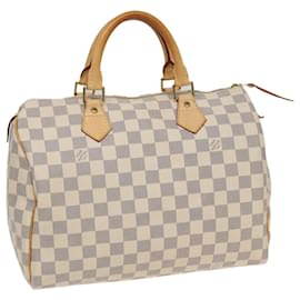 Louis Vuitton-LOUIS VUITTON Bolso de Mano Speedy 30 Damier Azur N41533 LV Auth 82547-Otro