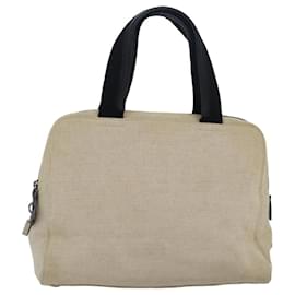 Prada-PRADA Bolso de mano de lona beige Auth ar12140-Beige