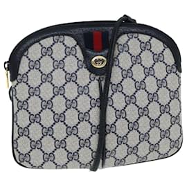 Gucci-Bolso de hombro GUCCI GG Supreme de cuero PVC azul marino 904 02 047 Auth 80808-Azul marino