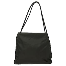 Prada-PRADA Bolso de Hombro de Nailon Caqui Auth 80866-Caqui