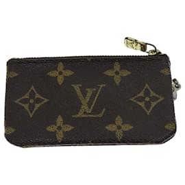 Louis Vuitton-LOUIS VUITTON Monogram Pochette Cles Monedero M62650 LV Auth 82182-Monograma