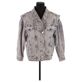 Isabel Marant Etoile-Chaqueta de algodón-Gris