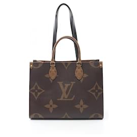 Louis Vuitton-Bolso tote Monogram Reverse Louis Vuitton-Castaño,Beige