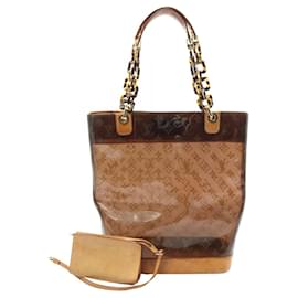 Louis Vuitton-Bolso Tote Monograma Kaba Ambre MM de Louis Vuitton-Castaño