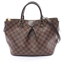 Louis Vuitton-Bolsa Louis Vuitton Siena MM Damier Ebene-Marrom