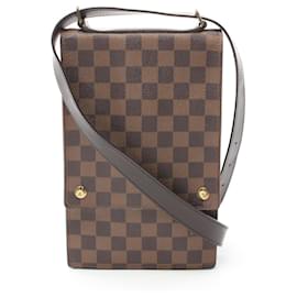 Louis Vuitton-Bolso de Hombro Portobello Louis Vuitton-Castaño,Damier ebene