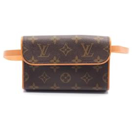 Louis Vuitton-Bolso de cintura Monogram Pochette Florentine Louis Vuitton-Castaño,Monograma