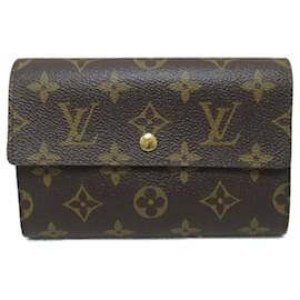 Louis Vuitton-Billetera larga plegable Louis Vuitton-Castaño,Monograma