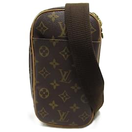 Louis Vuitton-Bolso de cintura Pochette Ganju Louis Vuitton-Castaño,Monograma