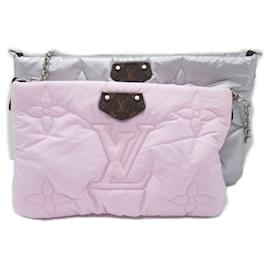 Louis Vuitton-Bolso de hombro Louis Vuitton Maximulty Pochette Accessoires-Plata,Rosa