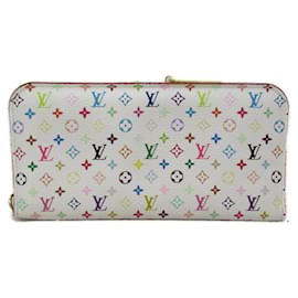 Louis Vuitton-Cartera Ansolite Redonda Larga Louis Vuitton-Blanco,Multicolor