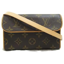 Louis Vuitton-Bolsa de cintura Pochette Florentine Louis Vuitton-Marrom,Monograma