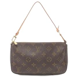 Louis Vuitton-Bolso Pochette Accessoires Monogram Louis Vuitton-Castaño,Monograma