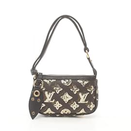 Louis Vuitton-Pochette Accesorios Monogram Eclipse Louis Vuitton-Castaño,Monograma