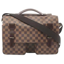 Louis Vuitton-Bolso de Hombro Damier Ebene Broadway de Louis Vuitton-Castaño