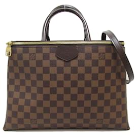 Louis Vuitton-Bolso de Hombro 2 en 1 Louis Vuitton Brompton-Castaño,Damier ebene