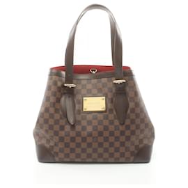 Louis Vuitton-Bolso tote Hampstead GM Damier Ebene de Louis Vuitton-Castaño,Damier ebene