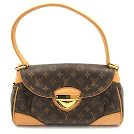 Louis Vuitton-Beverly MM Schultertasche von Louis Vuitton-Braun,Monogramm