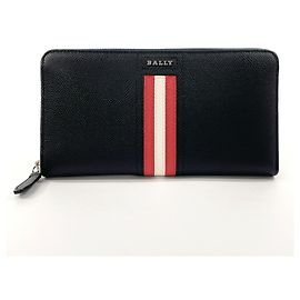Portefeuille long rond BALLY pour hommes Noir