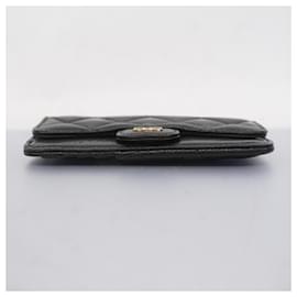 Chanel-Monedero de cuero caviar negro Chanel-Negro