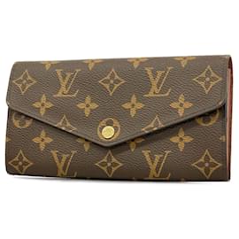 Louis Vuitton-Cartera Larga Louis Vuitton Monograma Sarah M60531-Castaño