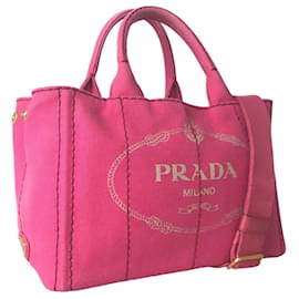 Prada-Bolso de mano Prada Canapa-Rosa