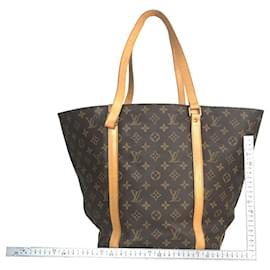 Louis Vuitton-Bolso tote de lona Monogram Louis Vuitton-Castaño