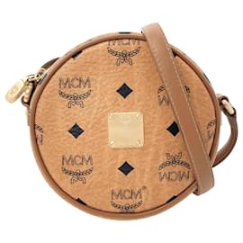 MCM-Bolso Tambor MCM Visetos-Castaño