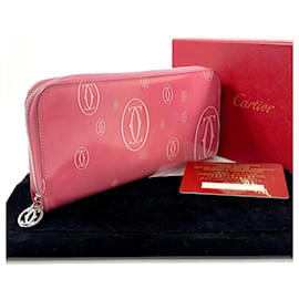 Cartier-Cartier Feliz Cumpleaños Cartera Larga Redonda-Rosa