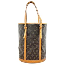 Louis Vuitton-Bolso Tote Louis Vuitton Bucket GM-Castaño