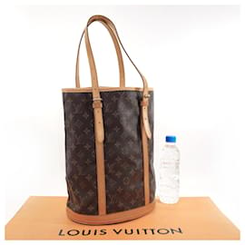 Louis Vuitton-Bolso Tote Louis Vuitton Bucket GM-Castaño