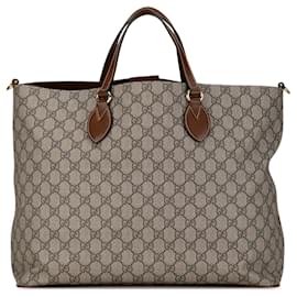 Gucci-Bolso mediano suave GG Supreme marrón de Gucci-Castaño