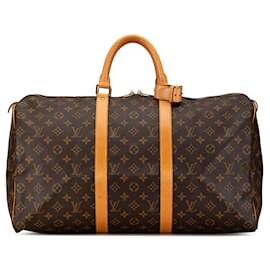 Louis Vuitton-Bolso de viaje Keepall 50 Monogram Louis Vuitton marrón-Castaño