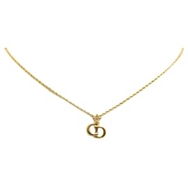 Dior-Colar pendente em ouro dourado com logotipo CD da Dior-Dourado