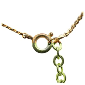 Dior-Gold Dior Gold Plated CD Logo Pendant Necklace-Golden