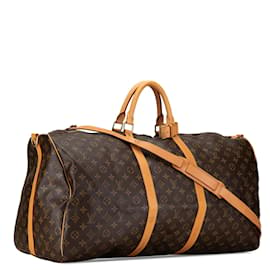 Louis Vuitton-Bolso de viaje Louis Vuitton Monogram Keepall Bandoulière 60 marrón-Castaño