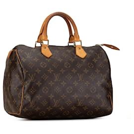 Louis Vuitton-Bolso Boston Speedy 30 Monograma Louis Vuitton marrón-Castaño