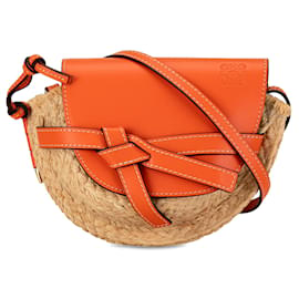 Loewe-Bolsa transversal Mini Raffia Gate da LOEWE em laranja-Laranja