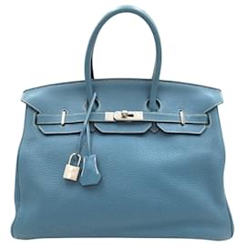 Hermès-Hermès Birkin 35-Blue