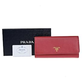 Prada-Carteira Saffiano PRADA-Vermelho