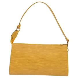 Louis Vuitton-LOUIS VUITTON Pochette Accessoire Bolsa Clutch-Amarelo