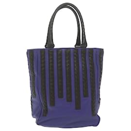 Bottega Veneta-Bottega Veneta Intrecciato Bolsa Tote de Couro Roxa Auth yk10235-Roxo