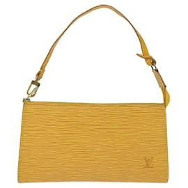 Louis Vuitton-LOUIS VUITTON Pochette Accessoire Bolsa de Clutch-Amarelo