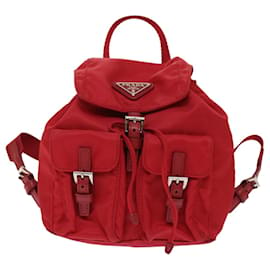 Prada-Mochila ReNylon PRADA-Vermelho