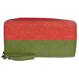 Louis Vuitton-LOUIS VUITTON Portefeuille zippy Wallet-Red
