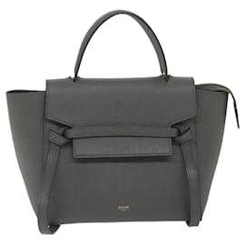 Céline-Bolsa de mão Celine com cinto-Cinza