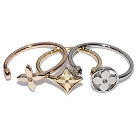 Autre Marque Louis Vuitton K18YG K18WG K18PG Diamant Monogram Idylle Ring Q9F15I Andere