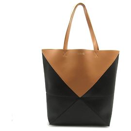 Loewe Puzzle Bag aus Kalbsleder Braun Schwarz