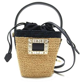Bolsa de Ombro 2-Way Roger Vivier Bege Azul marinho