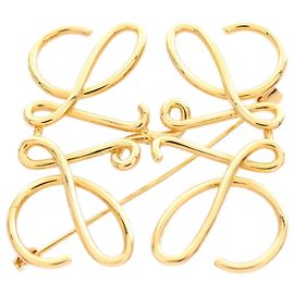 Broche dorado de Loewe Anagram Otro